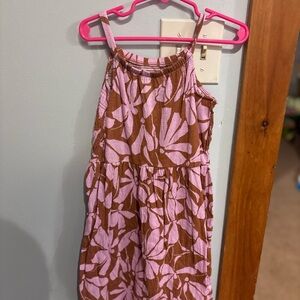 Carter's Pink Floral Brown Sundress Skirt